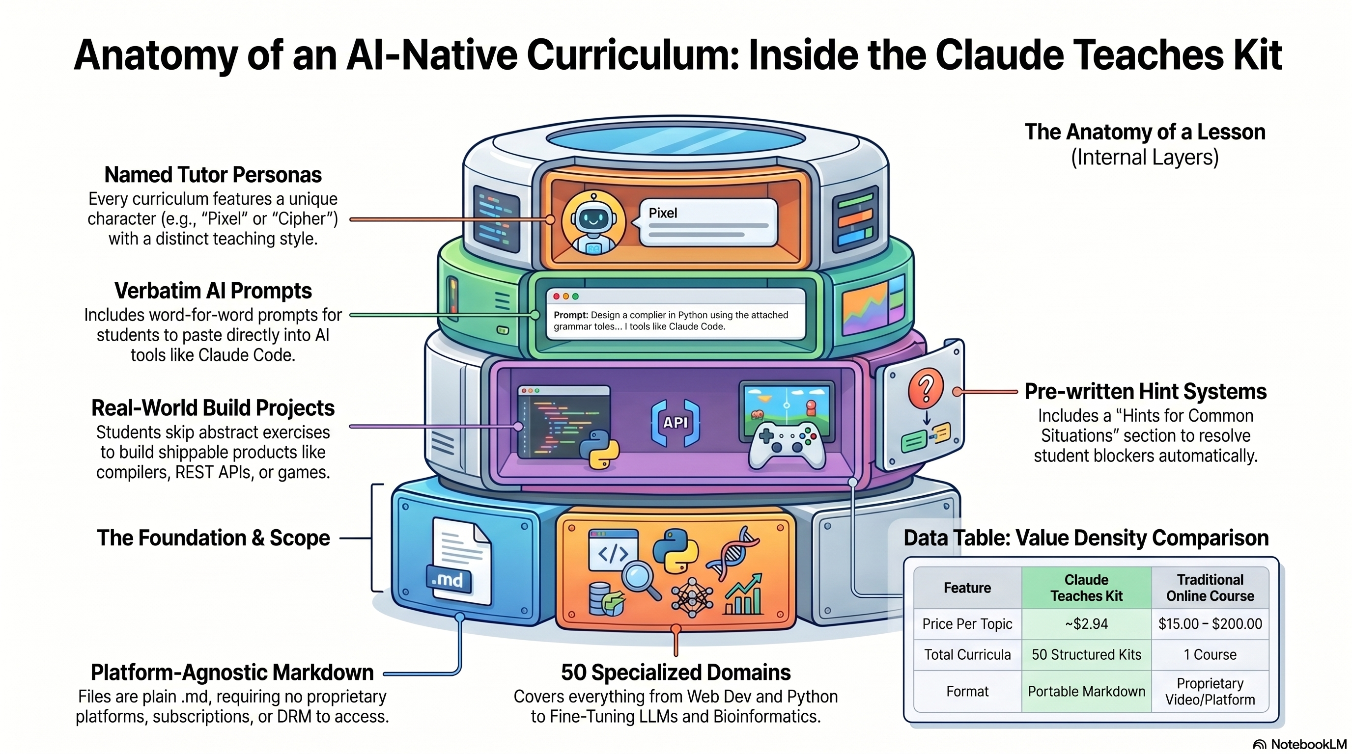 Anatomy of an AI-Native Curriculum Infographic